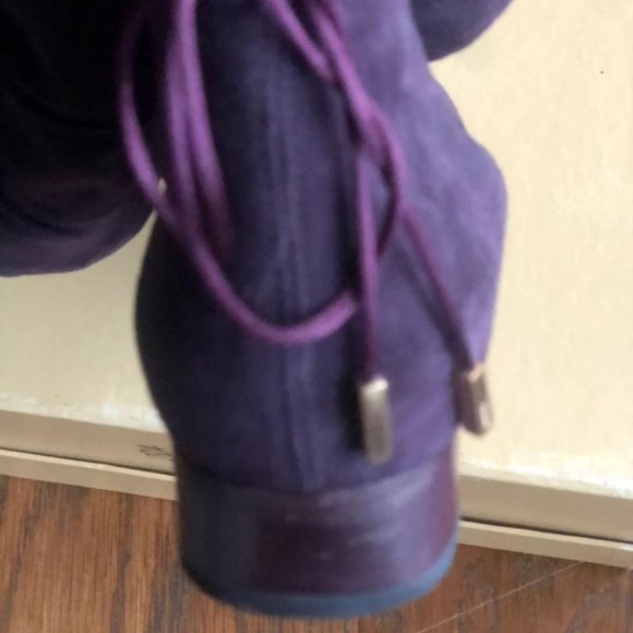 Gucci Purple Suede Low Heel Boots EU 39C - Picture 2 of 5